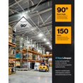 thumbnail image 5 of Sunco 6 Pack High Bay LED Shop Light with Motion Sensor for Garage or Workshops with Wireless Remote 150W 22000 Lumens 6000K Daylight Deluxe Dimmable (0-10V) IP65 Waterproof UL/DLC, 5 of 5
