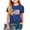 Dark Blue, variant on GERsome 4th of July Shirts for Girls Short Sleeve Crew Neck Patriotic T-Shirts American Flag Kids Tees Tops