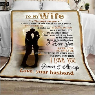 To My Future Wife Everytime You Wrap Yourself Up In This Blanket Letter Blanket Wife From Husband Birthday Gift 50x60in Fleece Blanket