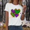 thumbnail image 4 of HCNTES Mardi Gras Shirts for Women Fat Tuesday Tshirt Carnival Party New Orleans Parade Graphic Short Sleeve Outfit Tee Tops(Size:XXXL), 4 of 9