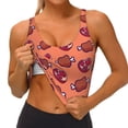thumbnail image 4 of Lsque Cartoon Meat Printed Women'S Sports Bra, Compression, Moisture Wicking, High-Impact Sports Bra For Women,Supportive sports bra-Medium, 4 of 9