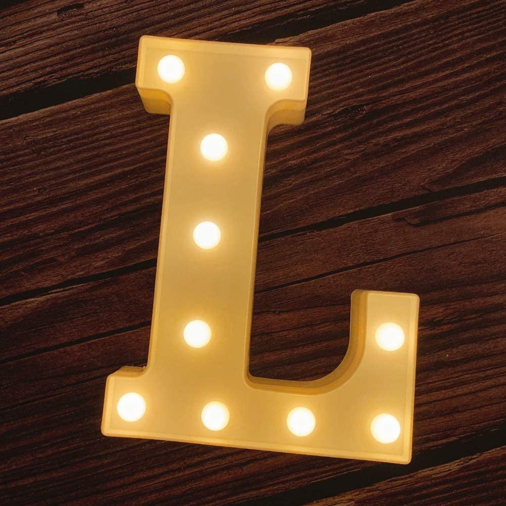 Light Up Marquee Signs 26 Alphabet Letter L Colorful LED Marquee Letter Lights 