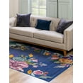 thumbnail image 3 of Rugs.com Blossom Collection Rug – 8' x 10' Blue Medium Rug Perfect For Living Rooms, Large Dining Rooms, Open Floorplans, 3 of 8