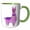 Green/White, variant on 3drose, Cute Image of Watercolor Smiling Purple Llama Illustration, 11oz Mug
