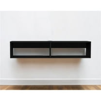HomeRoots 546405 48 in. Black Floating Mount Entertainment Center