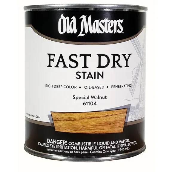 4-Pack of 1 qt Old Masters 61104 Special Walnut Fast Dry Stain Interior Oil-Based Wood Stain