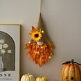 thumbnail image 6 of Isvgxsz Fall Decor, Small Fall Garland Gnome with Maple Leaves, Thanksgiving Decorations, Unique Gnome Fall Wreath for Front Door, 6 of 9