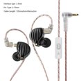 thumbnail image 4 of Methold Auriculares intrauditivos con Cable desmontable de 3,5mm, auriculares con cancelación de ruido para teléfono, auriculares dinámicos de 2 pines Electrónica Negro con micrófono, 4 of 6