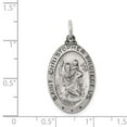 thumbnail image 4 of Auriga Sterling Silver Antiqued St. Christopher Medal for Women Length - 32mm, Width - 18mm, 4 of 7