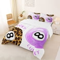 thumbnail image 2 of Castle Fairy Purple Billiards Queen Comforter Set 3 Pieces, Vintage Cheetah Print Comforter Sets Queen, Brown Black,1 Comforter and 2 Pillowcases, 2 of 6