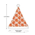 thumbnail image 3 of KLL Christmas Hats for Adults Plush Maple Leaves A Print Santa Hat Xmas Fluffy Santa Claus Hat for Women Men, 3 of 6