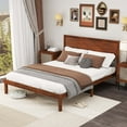 thumbnail image 2 of Gymax Queen Bed Frame w/ Rustic Headboard Under-bed Storage Space No Box Spring Needed, 2 of 9