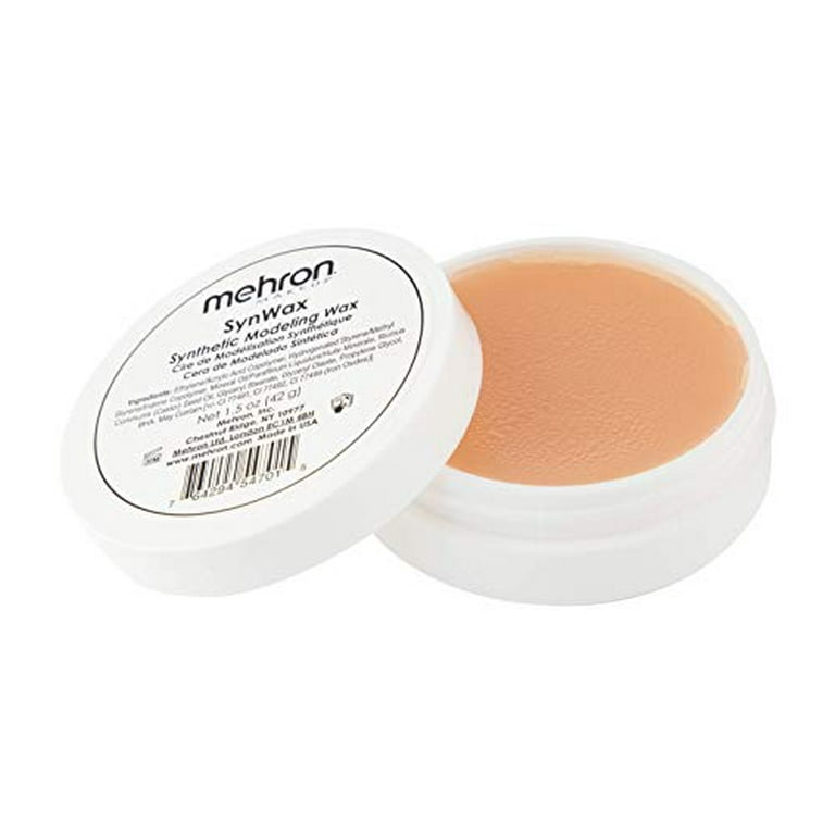 Mehron Makeup SynWax | Firm Modeling Wax for Special FX | Scar Wax SFX  Makeup For Fake Scars, Fake Wounds, & Halloween Effects 1.5 oz (42 g)