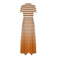 thumbnail image 4 of Vestido Corto de Verano de la Moda de las Mujeres Impreso de Manga Corta Cuello Redondo Tobillo de Longitud Vestido Casual, 4 of 5