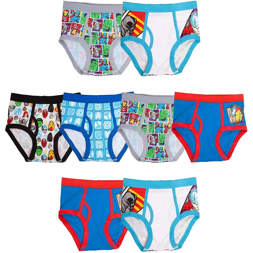 Marvel Boys' Hero Avengers Underwear Multipacks, Avngr 8pk Brief, 6