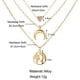 thumbnail image 3 of Oro en capas colgante largo collar de 3 capas gargantilla collar de cadena colgante de joyería de fantasía para las mujeres, 3 of 6