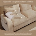 thumbnail image 2 of L Shaped Modular Sectional Sofa, 7 Seater Sectional Sofa with Storage Ottoman, L Shaped Cloud Couch Corner Sofa Oversized Modular Sectional Couch for Living Room (beige), 2 of 4
