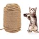 thumbnail image 1 of Cuerda de Sisal Natural, juguetes de Sisal de 50m, poste rascador para gatos, grosor de 6mm, protege a los gatos, juguetes con garras para moler, materiales para gatear, 1 of 5