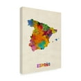 thumbnail image 3 of Trademark Fine Art 	Michael Tompsett 	 Spain Watercolor Map Canvas Wall Art - 35x47, 3 of 5