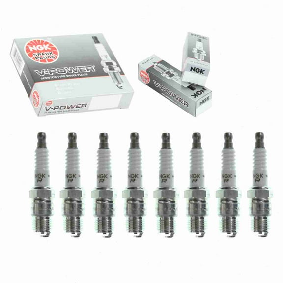 8 pc NGK V-Power Spark Plugs compatible with Chevrolet C10 Pickup 5.0L 5.7L 6.6L 7.4L V8 1970-1974