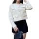 thumbnail image 2 of Blazer Corto para Mujer, Ajustado, Abierto, con Cuello Redondo, Larga, Informal, para Oficina y Trabajo, con Bolsillos. XL, 2 of 10