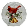 thumbnail image 6 of Gift Essentials Christmas Crackle Glass Globe Cardinal Bells Holiday Decor, 6 of 6