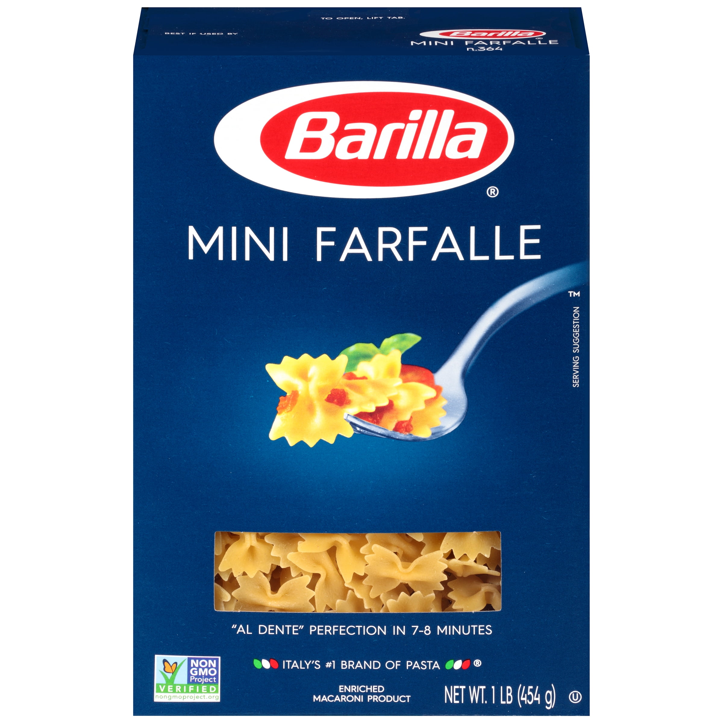 (4 pack) Barilla Pasta Mini Farfalle, 16 Oz