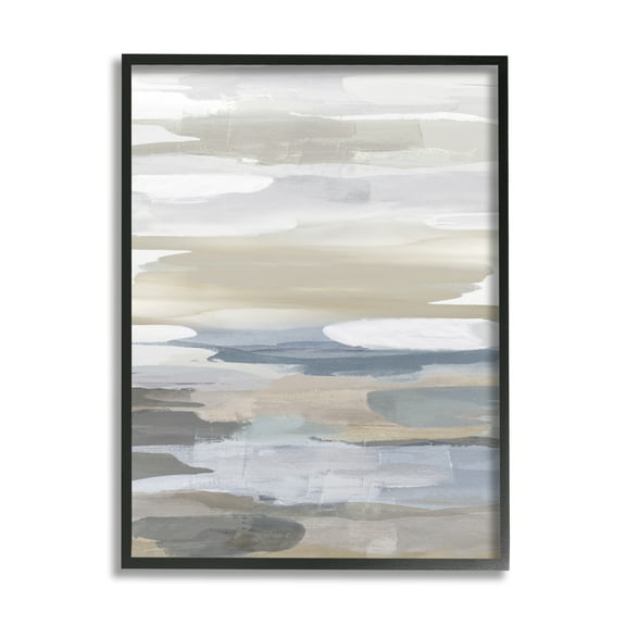 Stupell Industries Earthy Abstract Painterly Modern Neutral Tones Framed Wall Art, 11 x 14, Design by Jackie Hanson