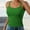 Green, variant on SHITINN Women Spaghetti Strap Neck Ribbed Tank Tops Slim Fitted Camisole Basic Sleeveless Layering Shirts 5 Way Bra Crop Tops with Designs 4x for Women Athletic Tops for Women Pack Birthday Top for