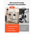 thumbnail image 4 of VEVOR Laundry Pedestal, 22.6 in Height, 29 x 29 in Washer and Dryer Pedestals with Pull-out Tray and Storage Space, 800 lbs Load Capacity, Non-Slip Feet Washing Machine Stand Universal, White, 2 Pack, 4 of 9