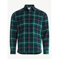 thumbnail image 6 of Free Assembly Men's Two Pocket Cotton Flannel Shirt with Long Sleeves, Sizes XS-3XL, 6 of 7