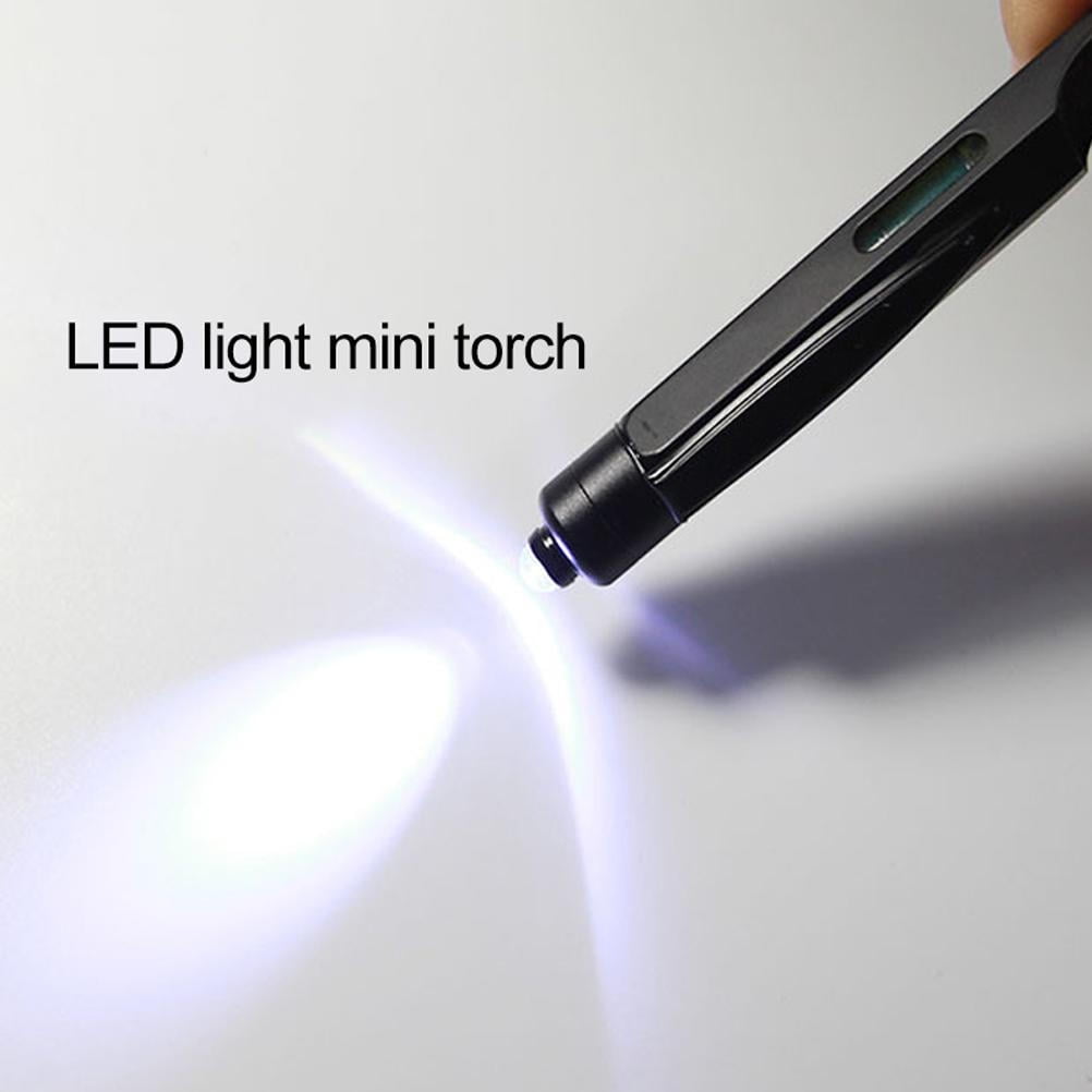 Multitool Pen Set LED Light Touchscreen Stylus Ruler Level Bottle Opener Screwdriver Ballpoint Pen Christmas Gifts for Men Husband Dad