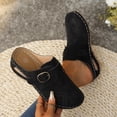 thumbnail image 5 of Pandaie Closed Toe Clogs for Women Arch Support Wedge Platform Slip on Mules Hollow out Orthopedic Slides Sandals Backless Casual Walking Shoes Black Size 6.5, 5 of 7