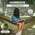 thumbnail image 2 of Camping Hammock, Camping Essentials, Lightweight Portable Double & Single Hammock with Tree Straps, Camping Gear for Outside Hiking Camping Beach Backpack Travel, 2 of 7