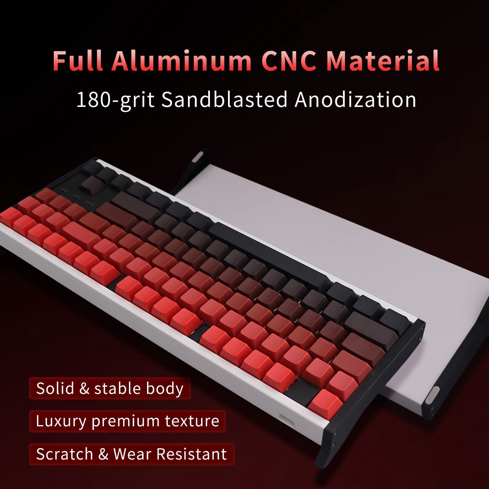 87 Keys Aluminum Mechanical Gaming Keyboard, 0.005 Precision 0.001 Low Latency, 5-Side Dye-Sub Keycaps, 17 ARGB Modes Support Win Mac VIA Customization