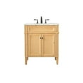 thumbnail image 3 of Elegant Kitchen and Bath 30 inch Single bathroom vanity in natural wood, 3 of 8