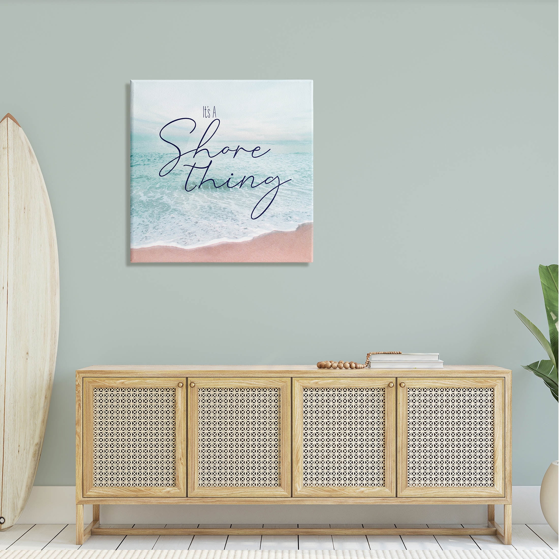 It's A Shore Thing Summer Beach Coastal Graphic Art Gallery Wrapped Canvas Print Wall Art