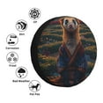 thumbnail image 4 of Rateoe Garden Meditating Weasel Pattern Tire Cover Wheel Protectors Weatherproof Wheel Covers Universal Fit for Trailer Rv SUV Truck Camper Travel Trailers Accessories-15 inch, 4 of 6