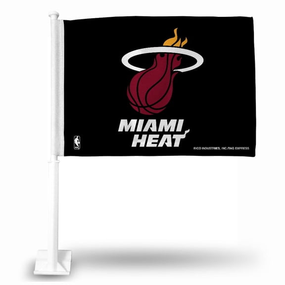 Miami Basketball Heat 11X14 Window Mount 2-Sided Car Flag