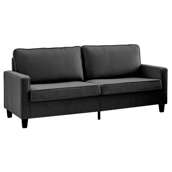 Sofá Sillón Loveseat 3 Plazas Sala De Madera con Cojines Gris Oscuro Kingshouse gris
