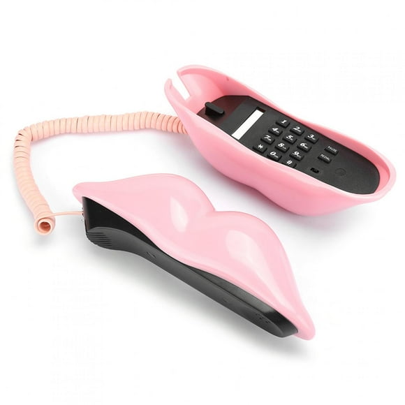 Estilo Europa, Forma de Labios Rosados, Teléfono de Escrito de Moda Para El Hogar y la Oficina, Con Señal Estable, Más Comodo de Usar, Para Un Ambiente Hogarareño, Telefono