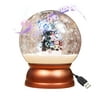 moobody Christmas Musical Snow Globe Lighted Xmas Glittering Water Lamp USB Plug in & Battery Operated Snowmen Shaped LEDs Fairy Lights with 3 Songs for Christmas Party Table Centerpiece Decoration