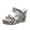 White, variant on Lovskoo 2024 Women's Boho Wedge Sandals Open Toe Ankle Strap Summer High Heels Platform Sandals Multicolor