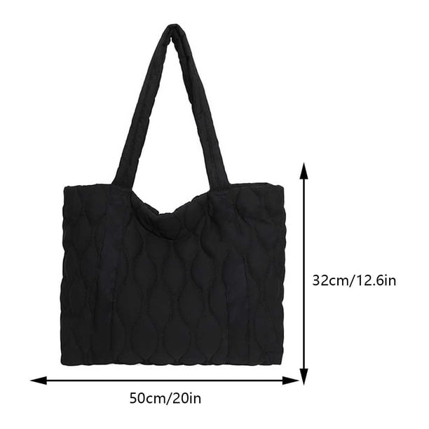 Bolso de hombro acolchado de algodón para mujer, bolso suave e hinchado, bolso de invierno para comunión femenina