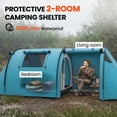 thumbnail image 4 of Outsunny 3-4 Person Camping Tent with 2 Rooms, Waterproof Family Tent, 4 of 10