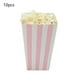 thumbnail image 3 of Contenedor de Dulces de Cartón Perfecl Juego de Favor de Palomitas de Maíz Rayas Rosas 10x, 3 of 4