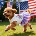 thumbnail image 5 of FeiFu 4th of July Girl Dog Dress with Independence Puppy Clothes for Small Dog 1st Independent Day Outfit Patriotic Pet Princess Skirt, 5 of 6