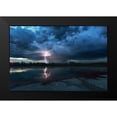 thumbnail image 2 of Fu, Annie 14x11 Black Modern Framed Museum Art Print Titled - Lightning Above Turquoise Pool, 2 of 5