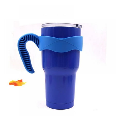 

Tumbler Handle for 30 oz Yeti Rambler Cooler Cup Rtic Mug Sic Ozark Trail Grip and more Tumbler Mugs - BPA FREE (Blue-CUP NOT INCLUDE)