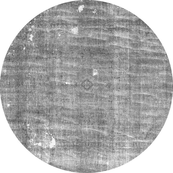 Ahgly Company Indoor Round Persian Gray Traditional Area Rugs, 7' Round